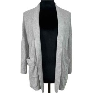 ARITZIA Wilfred Silk Cotton Cashmere Blend Open Knit Cardigan pockets Size S
